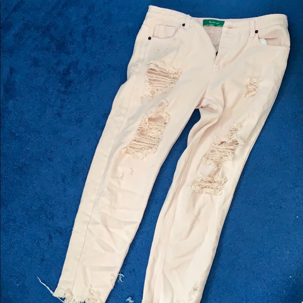 Signature8 Pink Ripped Jeans